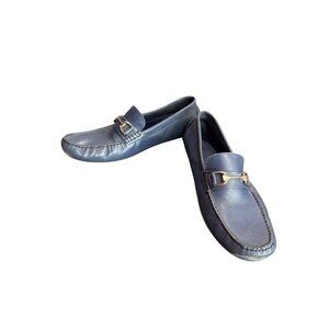 Mercanti Fiorentini Mens Blue Leather Slip-On Loafers Size 10M SKU8117